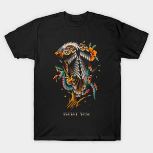 Eagle and Snake Traditional Tattoo Flash Isaiah 40:31 T-Shirt